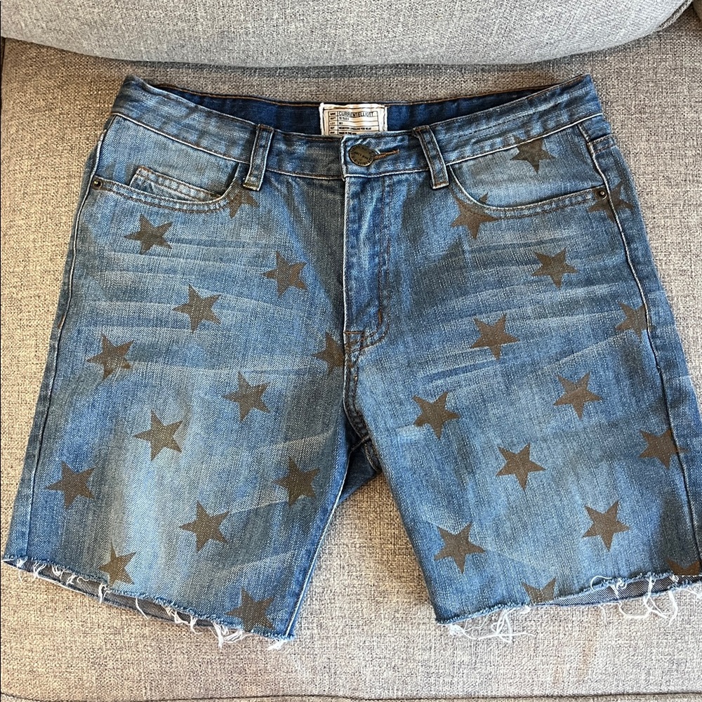 Current/Elliott Men's Blue Star Jean Shorts